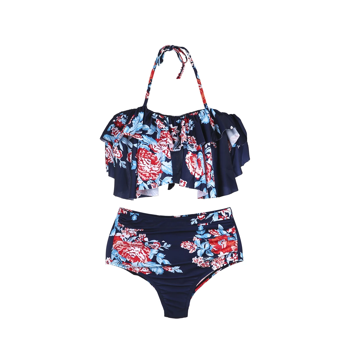 Женский купальник с высокой талией бикини бантом|Костюмы-двойки для детей| |