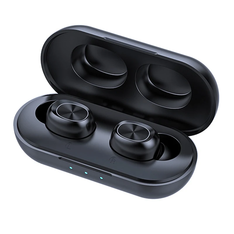 black Сенсорные спортивные беспроводные наушники, 3D стерео Bluetooth наушники, мини водонепроницаемые наушники с шумоподавлением, наушники с зарядным устройством - Цвет: black