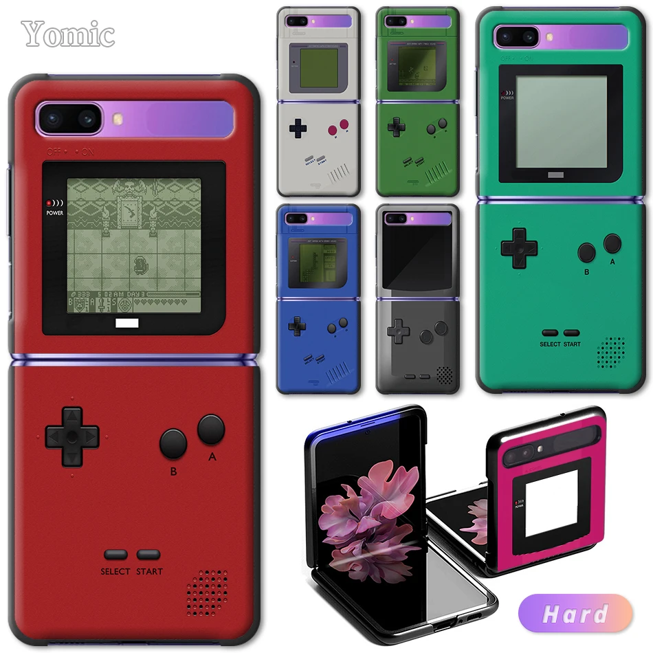 

Game Boy Game Box Case for Samsung Galaxy Z Flip 3 6.7" Black Hard Mobile Phone Cover ZFlip 5G PC Segmented Protect Coque Shell