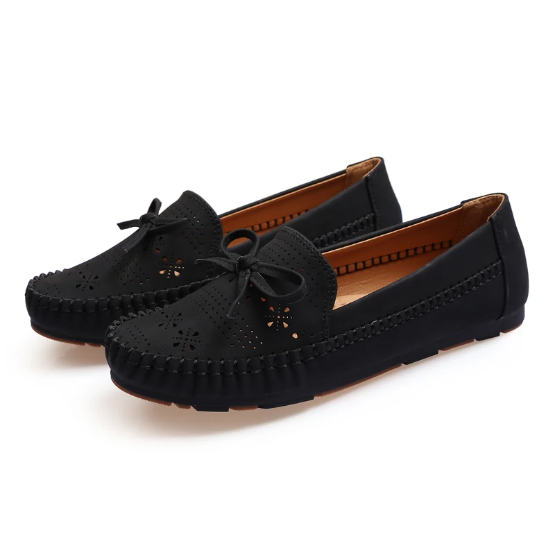 Женские зимние лоферы Женская обувь из искусственной кожи с кристаллами и бантом