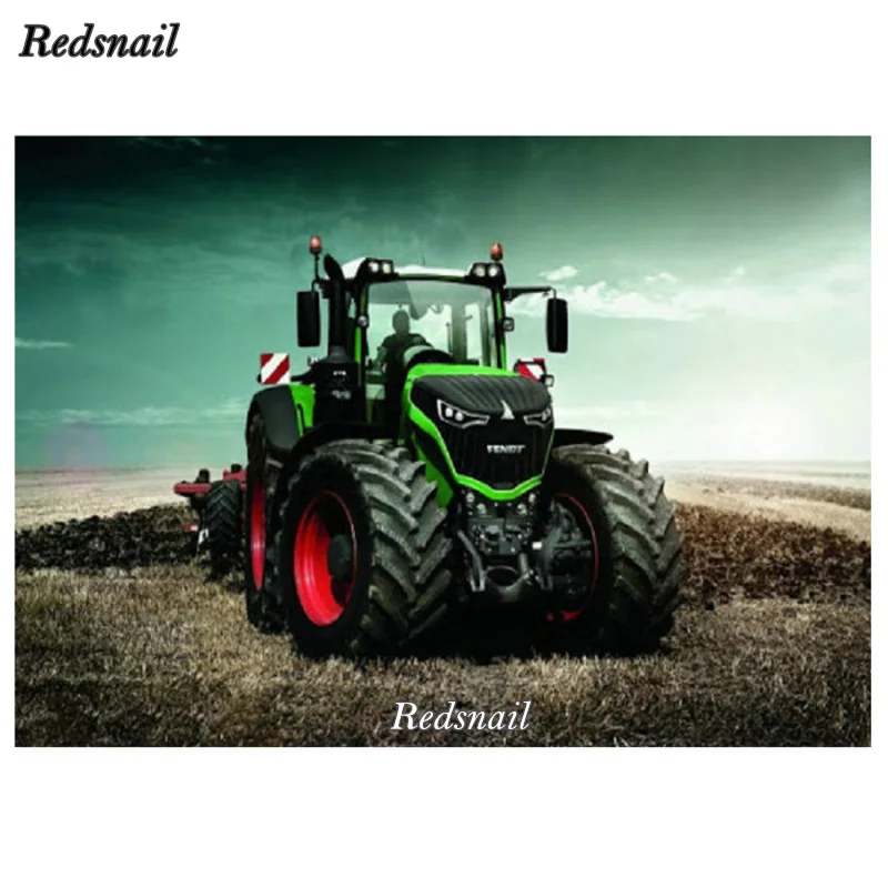 Алмазная картина сделай сам Трактор 5D вышивка крестиком мозаика из смолы квадрат