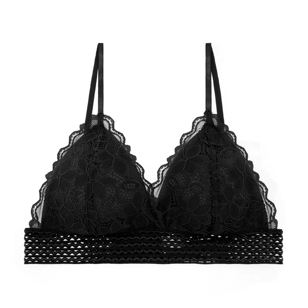 

Ningsige women Sexy Floral Lace underwear five colors comfortable gather bra