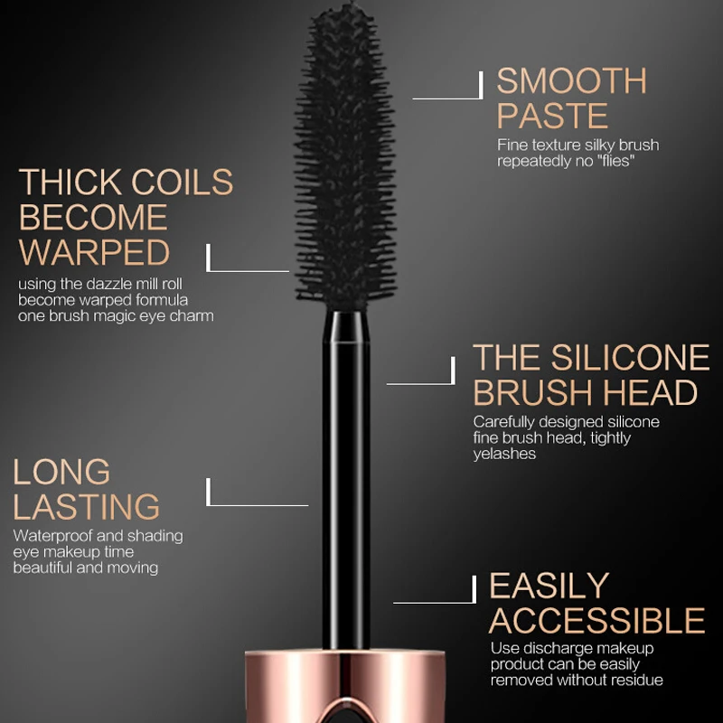 

4d Silk Fiber Lash Mascara Long Curling Mascara Makeup Eyelash Black Waterproof Fiber Mascara Eye Lashes Makeup