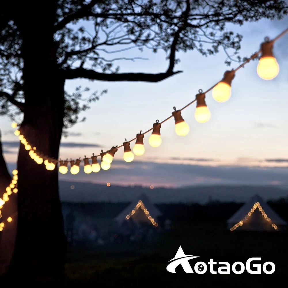 Гирлянда G50 с круглыми лампочками на солнечной батарее праздничная садовая лампа