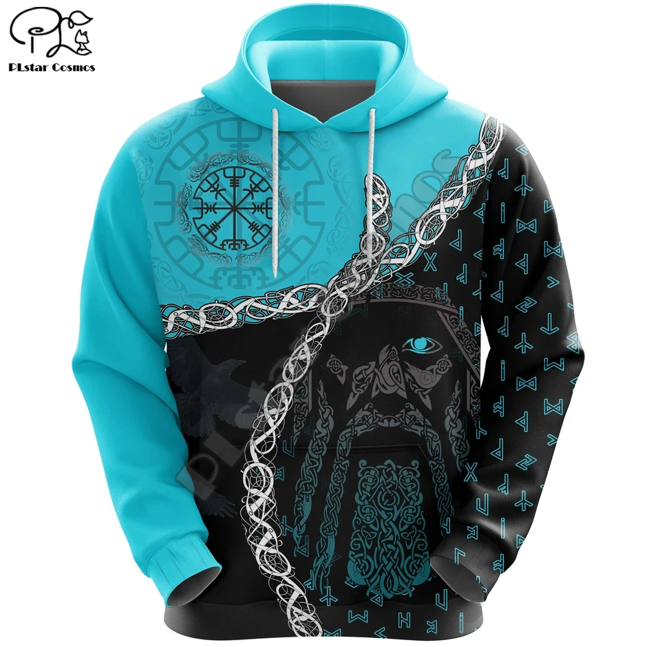 

PLstar Cosmos 3DPrint Newfashion Viking Art Tattoo Icelan Totem Harajuku Streetwear Funny Unisex Men/Women Funny Hoodies/Zip P-5