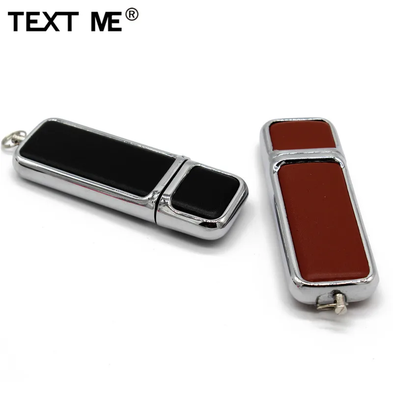 TEXT ME коричневый черный 2 цвета кожа с брелоком модель 4 ГБ 8 usb флеш накопитель 0 16 32