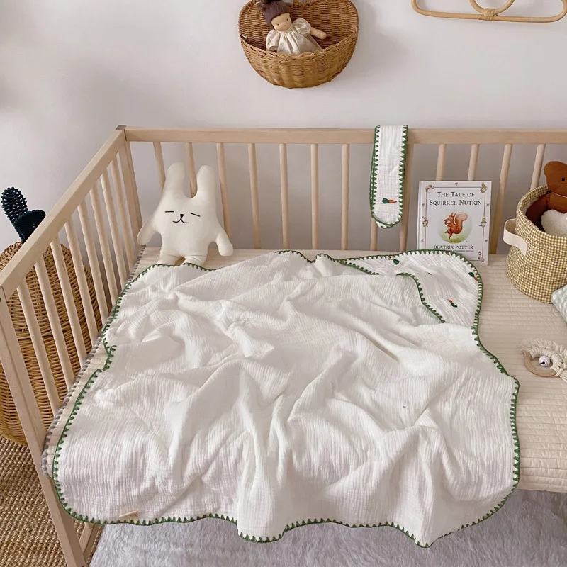 Детское одеяло летнее тонкое шестислойное газовое полотенце из чистого хлопка