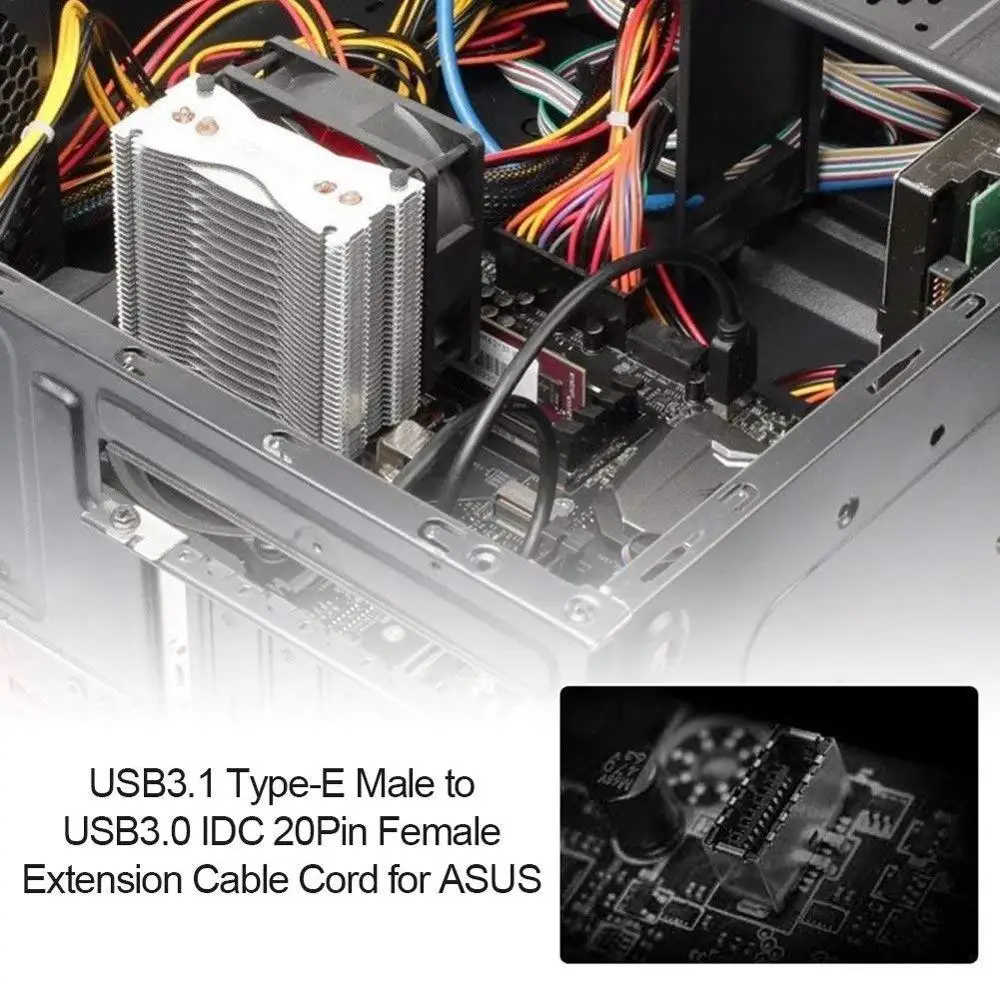 USB3.1 Type E папа к USB3.0 IDC 20Pin Женский удлинитель конвертер шнур для адаптера ASUS|Кабели