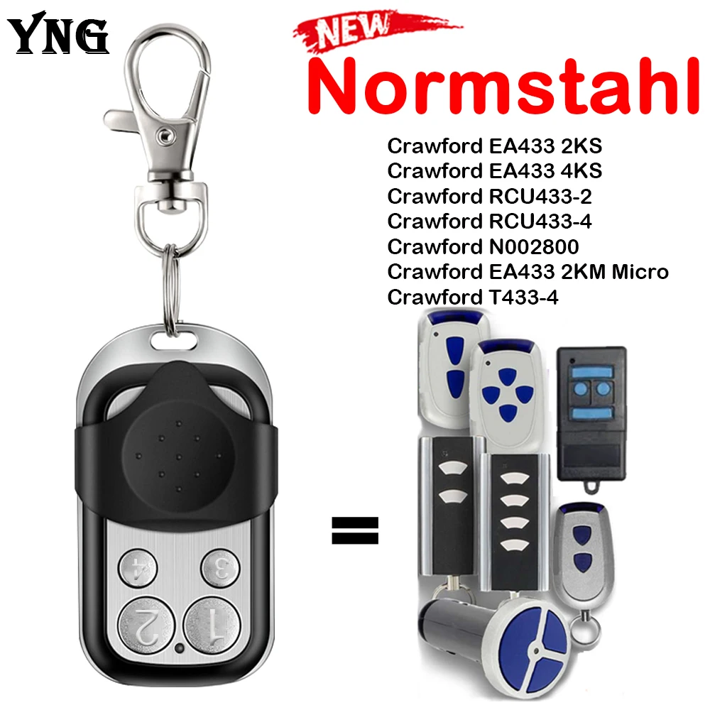 

Normstahl RCU 433 2K Remote Control Gate Garage door Opener Rolling Code 433.92 MHz Crawford EA433 2KS 4KS Garage Door Command