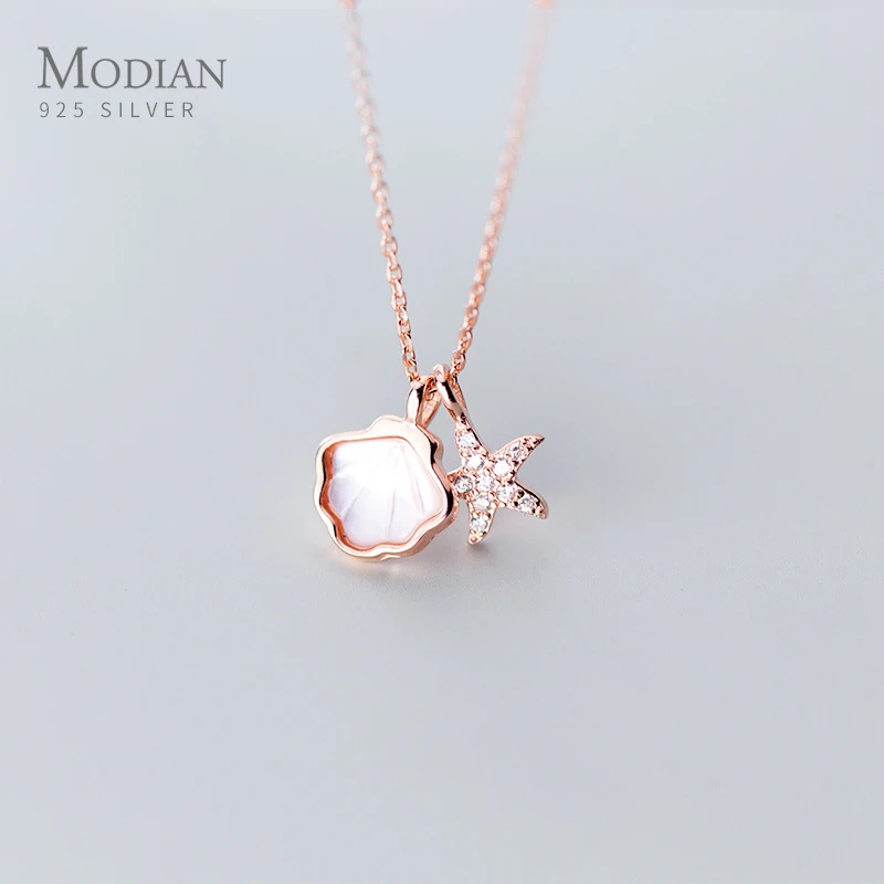 Цепочка Modian из настоящего стерлингового серебра 925 пробы для женщин ожерелье с