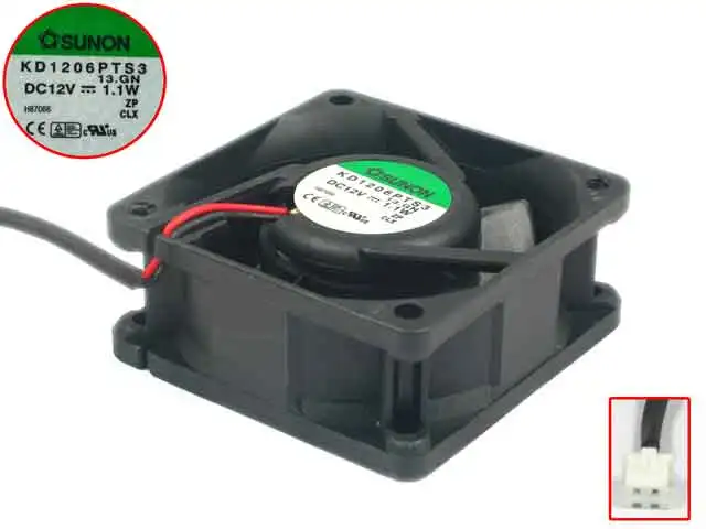SUNON KD1206PTS3 A125 DC 12V 1.1W 2-Wire 60x60x25mm Server Cooling Fan | Компьютеры и офис
