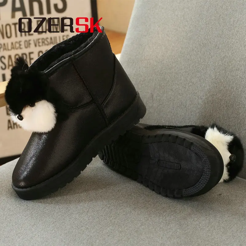 OZERSK Brand Hot Sale Winter Fur Snow Woman Boots Fashion Supper Warm Shoes Ankle Comfortable For Size 35~40 | Обувь