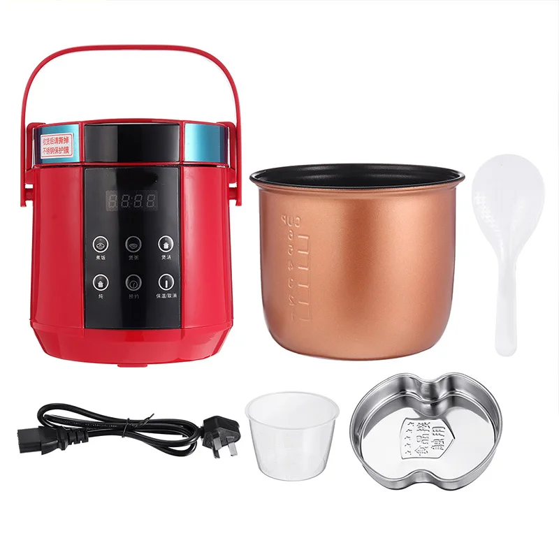 

1.5L Electric Rice Cooker Mini 2 Layers Food Steamer Multifunction Meal Cooking Pot Fast Heating Lunch Box 24H Appointment 220V
