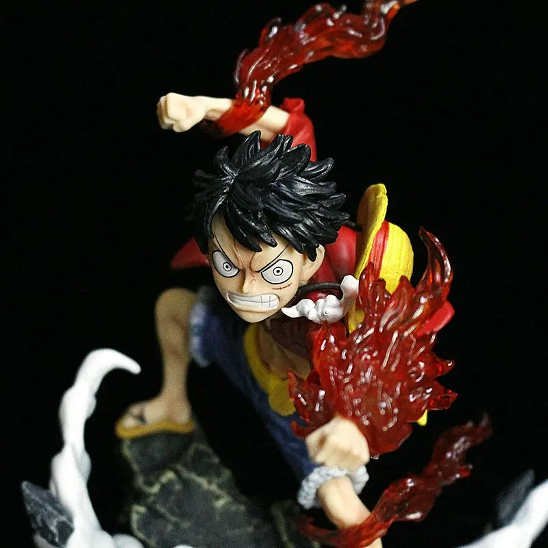 

Hot Anime One Piece Figure Anime Fire Fist Monkey D Luffy Can Change Hands PVC Action Figure Anime Collection Doll Toy Gift 18CM