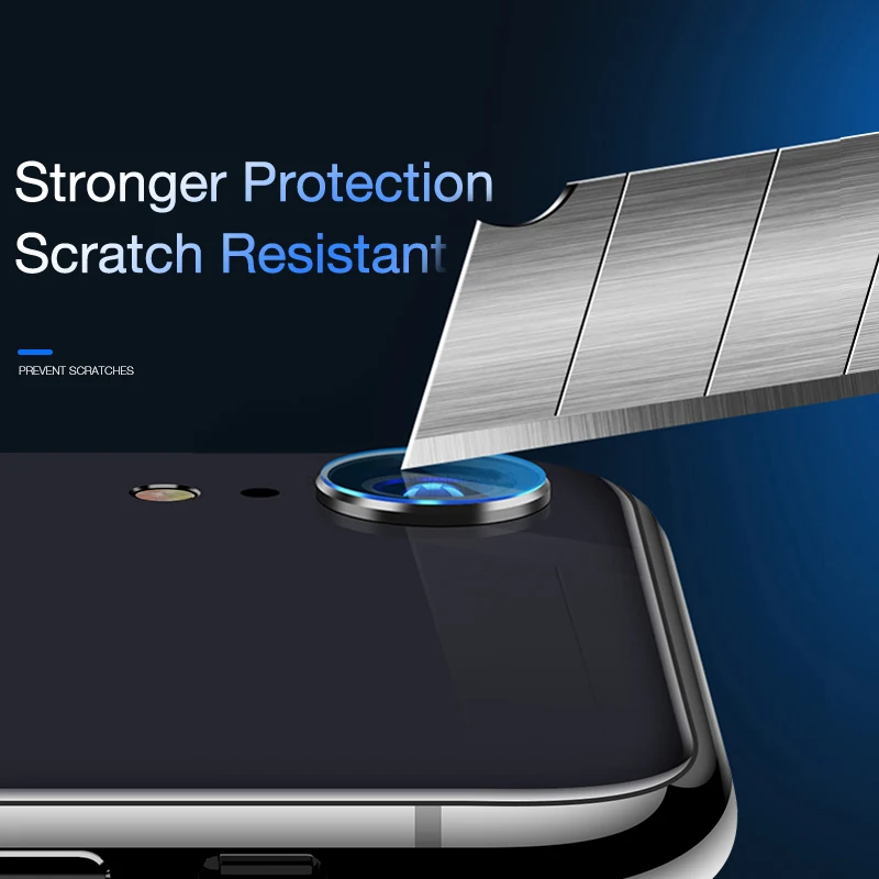 

Camera Metal Ring Glass Protector for iphone XR Tempered Lens Film + Back Case Cover Screen Protection for iphone XR Accessories