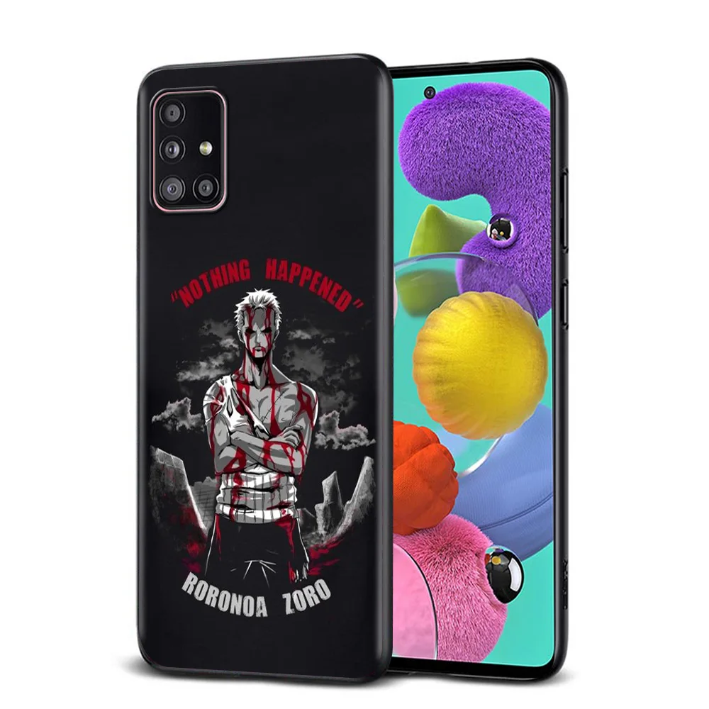 

Phone Shell For Samsung A51 A71 A52 A91 A72 A02s A02 Anime Character Zoro Case for Galaxy A42 A41 A32 A31 A21s A21 A12 Fundas