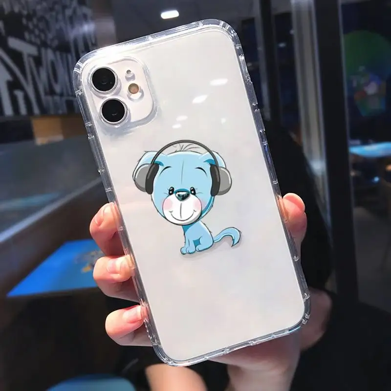 

Music-loving animals Phone Case Transparent for Clear iPhone 11 12 mini pro 8 7 6 6S XS MAX Plus X 5S SE 2020 XR