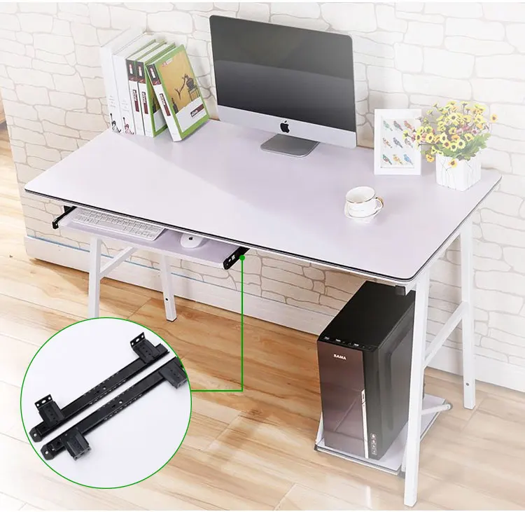Computer Desk Drawer Orbit Keyboard Bracket Slide Rail Hoisting Crane Rail Bracket 2 Guide Rail