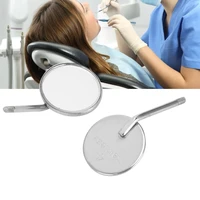 20pcs disposable equipment dental oral material inspection mouth mirror head stainless steel odontoscope mirror handle accessory