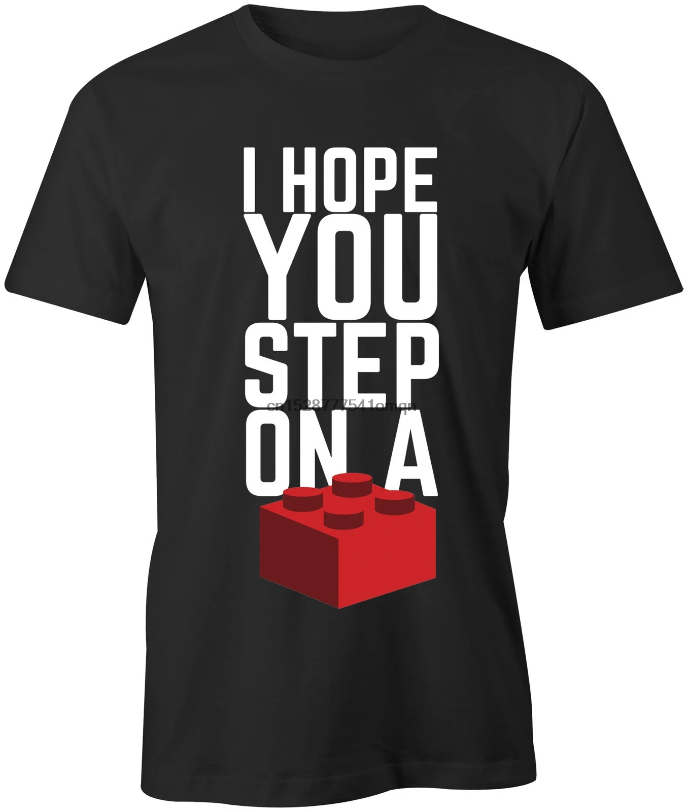 I Hope You Step On a Brick Мужская футболка лего забавная унисекс шутка подарок крутая