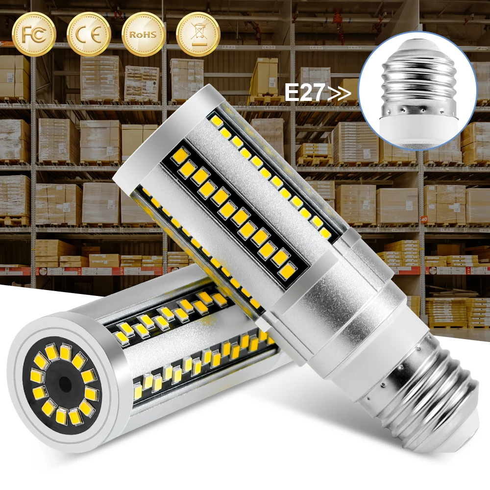 Светодиодная лампа-кукуруза E27 Led лампа свеча светильник 220V 2835 SMD на 15 Вт 20 хит