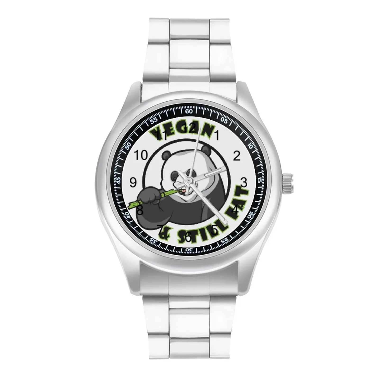 

Bamboo Quartz Watch Sport Round Wrist Watch Stainless Design Wideband Teens Wristwatch