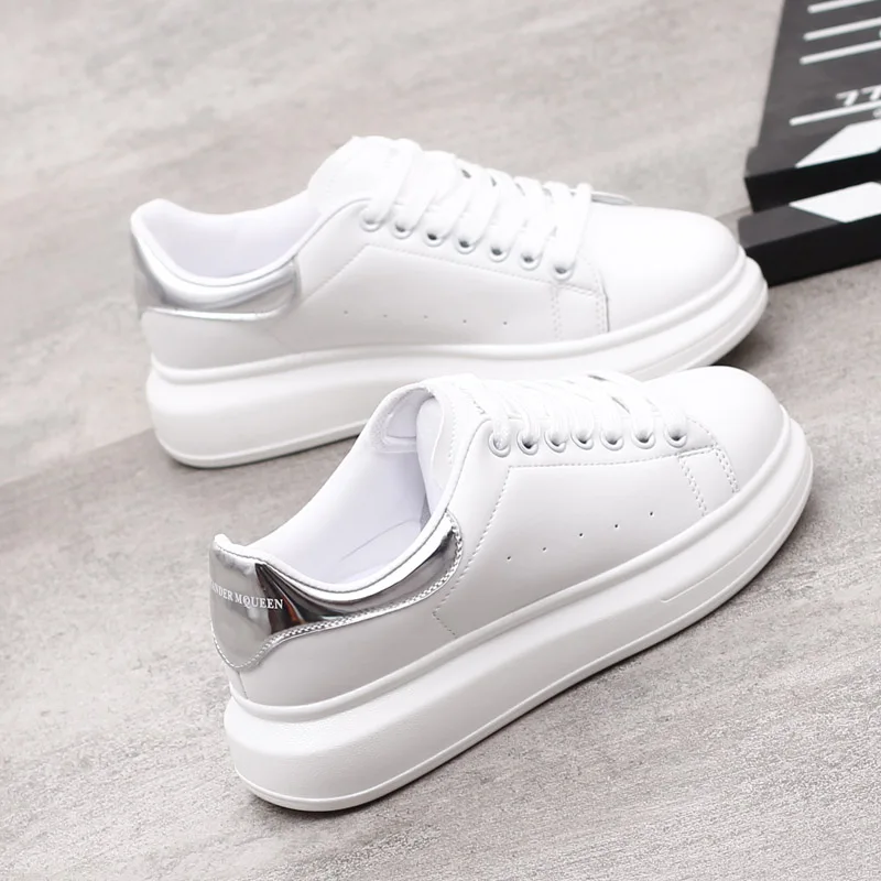 

2021 Spring New Designer Wedges White Shoes Female Platform Sneakers Women Tenis Feminino Casual Female Men Shoes Woman Tennis