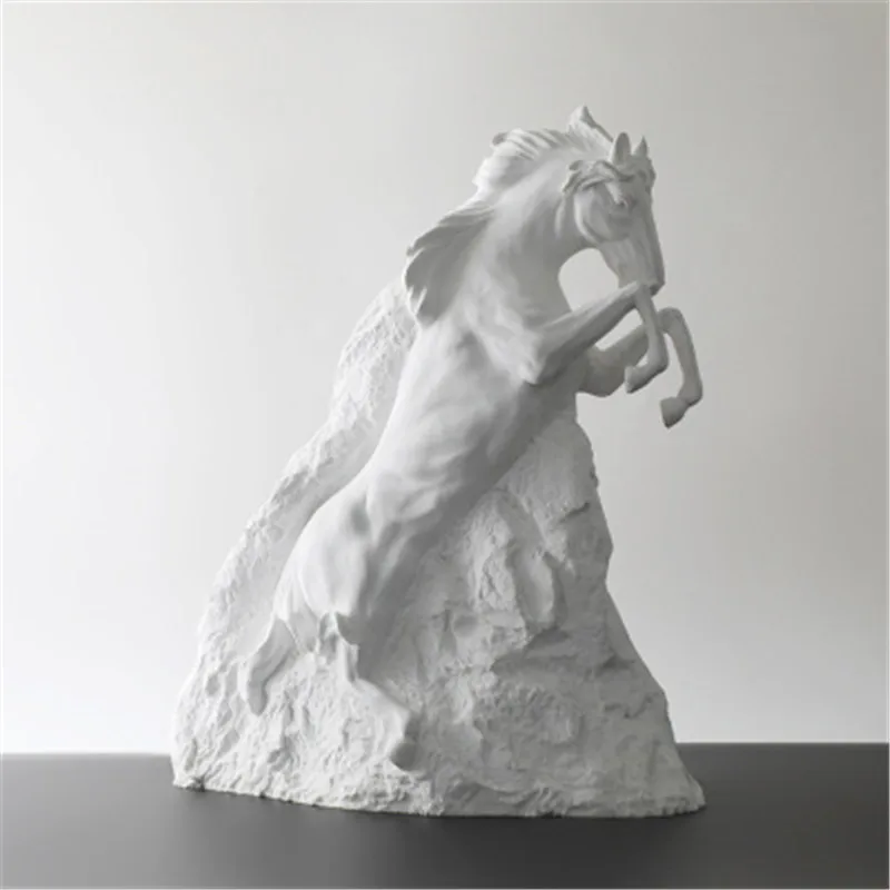 

HOME DECORATION WHITE GALLOP FINE HORSE SCULPTURE ORNAMENTS CREATIVE LIVING ROOM COFFEE TABLE ART&CRAFT DECORATION X5846