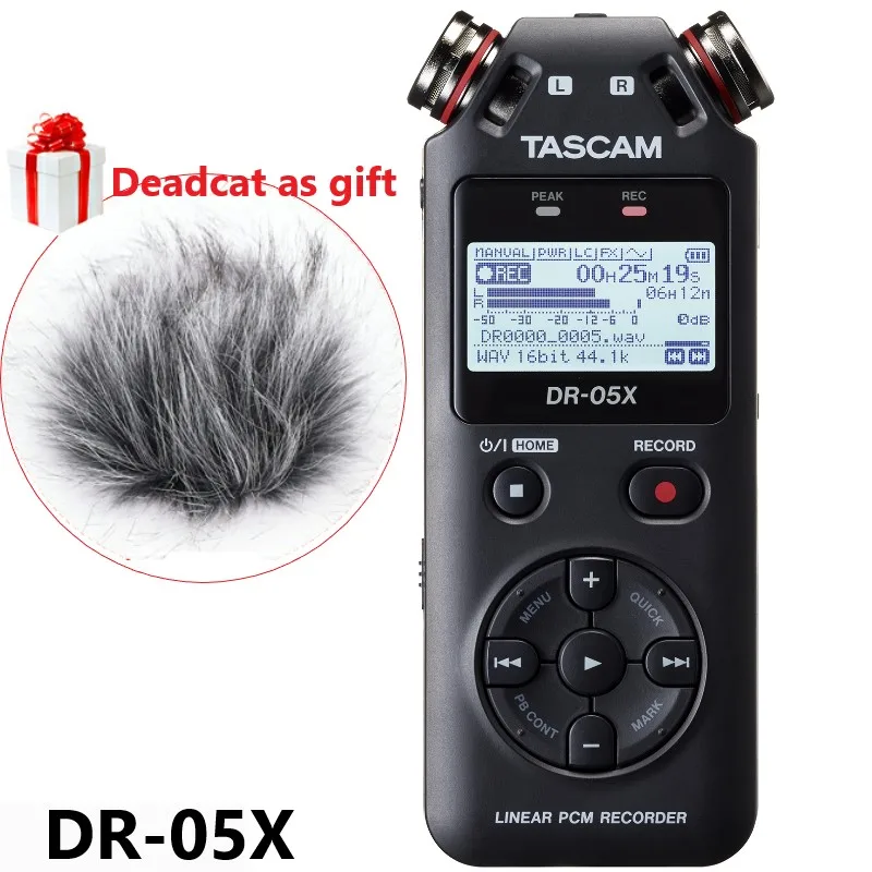 TASCAM DR-05X улучшенная версия DR-05 Портативный цифровой диктофон звукозаписывающее