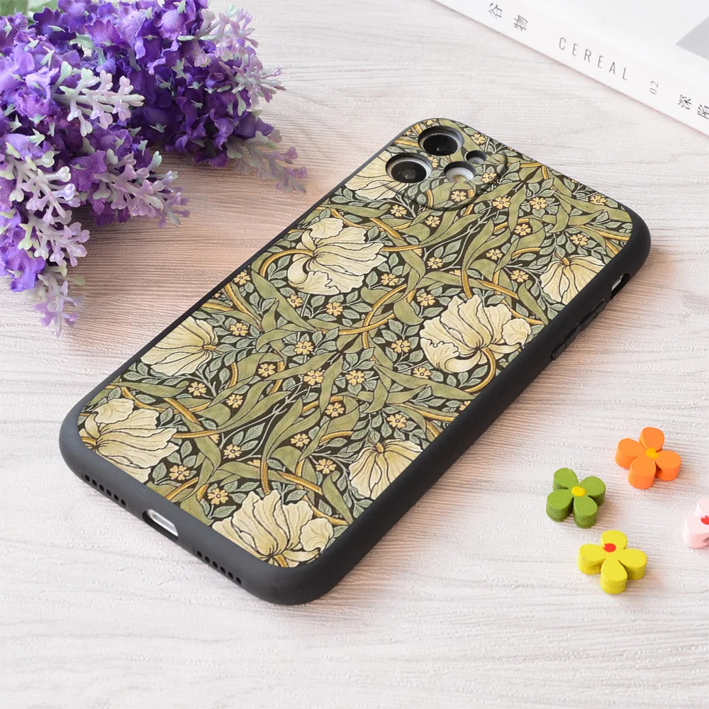 

For iPhone William Morris Pimpernel Print Soft Matt Apple Case