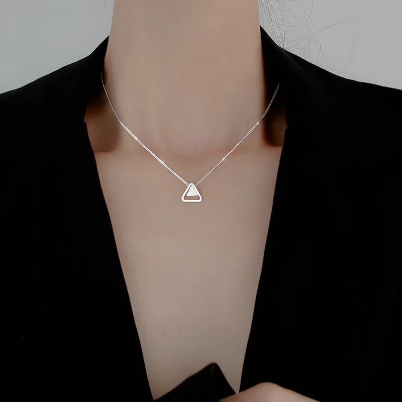 

1 Pcs Necklace For Women Thank you for Being My Badass Tribe Necklace with Triangles Pendant Simple Neck Chain for Girls Women