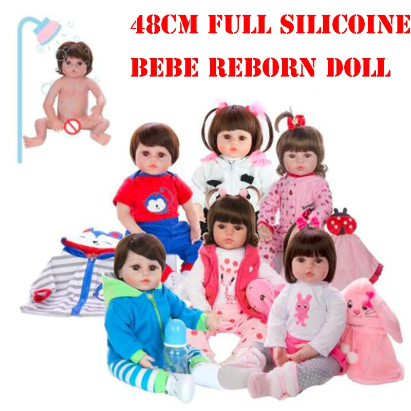 Детские куклы Reborn Menina Menino полностью силиконовые виниловые подарки на день