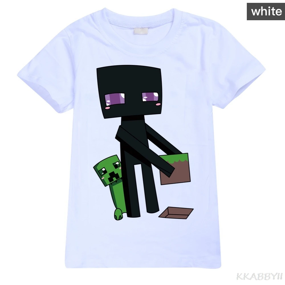 Летняя детская одежда MINECRAFT модная футболка с коротким рукавом летние топы для