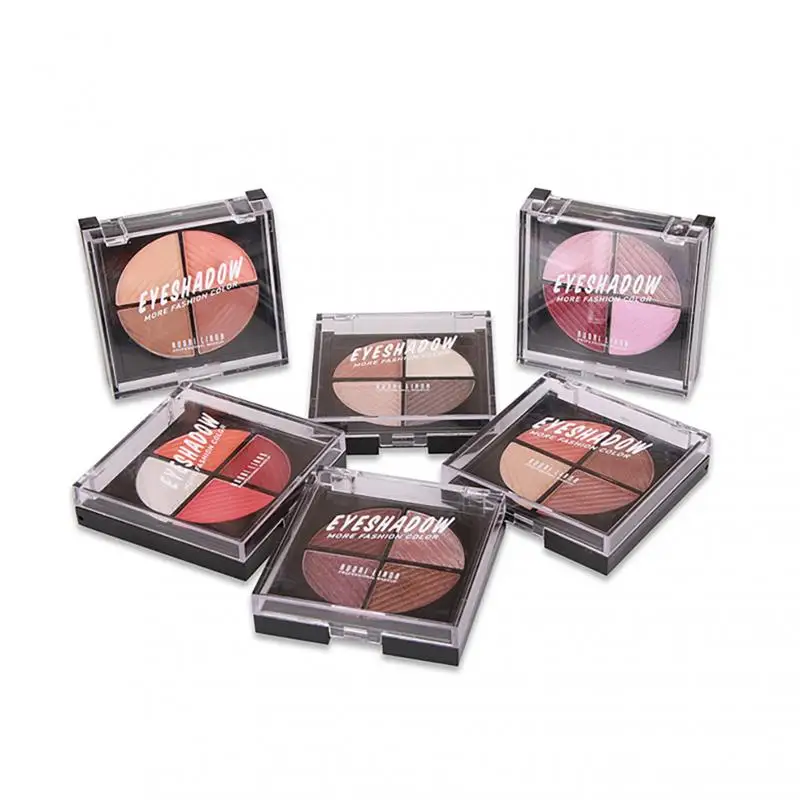 

Палетка натуральных четырехцветных теней для век, жемчужный матовый ежедневный дикий дымчатый макияж, тени для век, стойкая Палетка для мак...