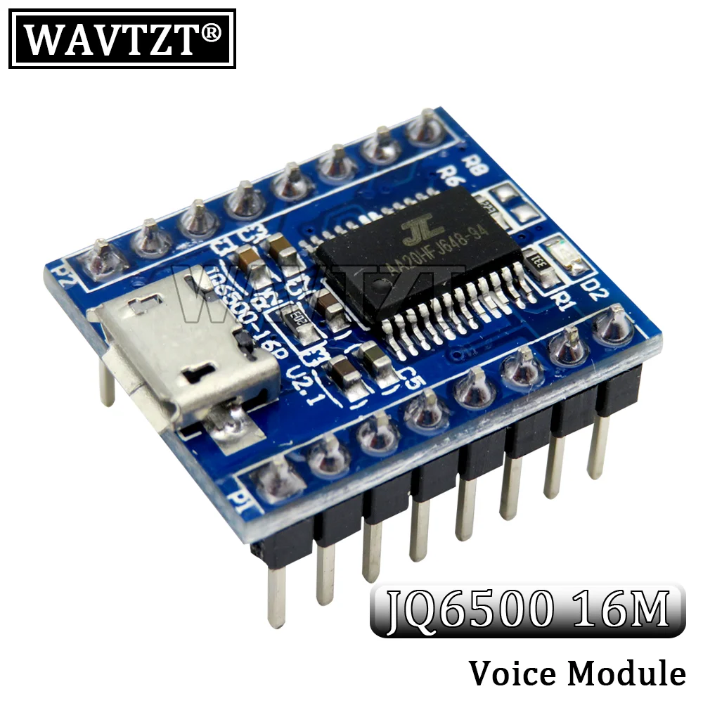 Голосовой звуковой модуль WAVTZT JQ6500, USB сменный, от 1 до 5 каналов от одного до пяти каналов, стандарт голоса MP3, 16 м