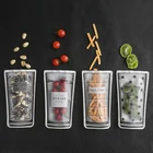 4 шт. Многоразовые Пакеты для хранения пищевых продуктов, пакет для хранения свежих закусок, влагостойкий кухонный Органайзер с застежкой-молнией для фруктов и мяса