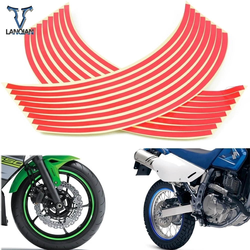 17 дюймов/18 дюймов колеса полосы мотоцикла Светоотражающие стикер для Kawasaki Zephyr 750