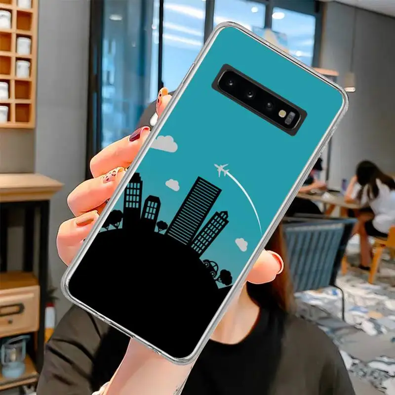 Beautiful scenery Phone Case transparent for Samsung S10 plus S10 E(lite) S6 S7 edge S8 S9 Plus Brand