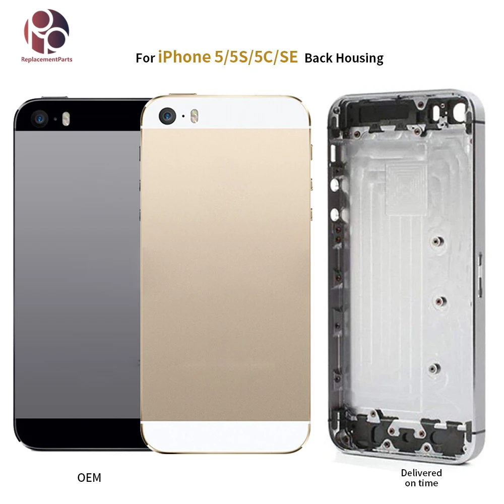 Задняя крышка для IPhone 5 5G 5S SE батарея задняя дверца средняя рамка Корпус Корпуса +