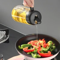 ecoco kitchen automatic opening and closing oil pot leak proof glass oil and vinegar honey container seasoning cooking tool