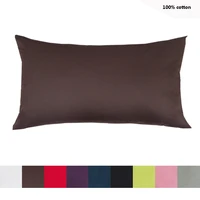 100 cotton sleeping pillowcases solid color home hotel bedding pillow case twill long pillow cover
