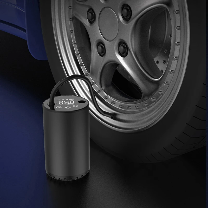 

Rechargeable Air Pump Tire Inflator Cordless Portable Air Compressor with Digital Display Emergency LED for Car Bicycle