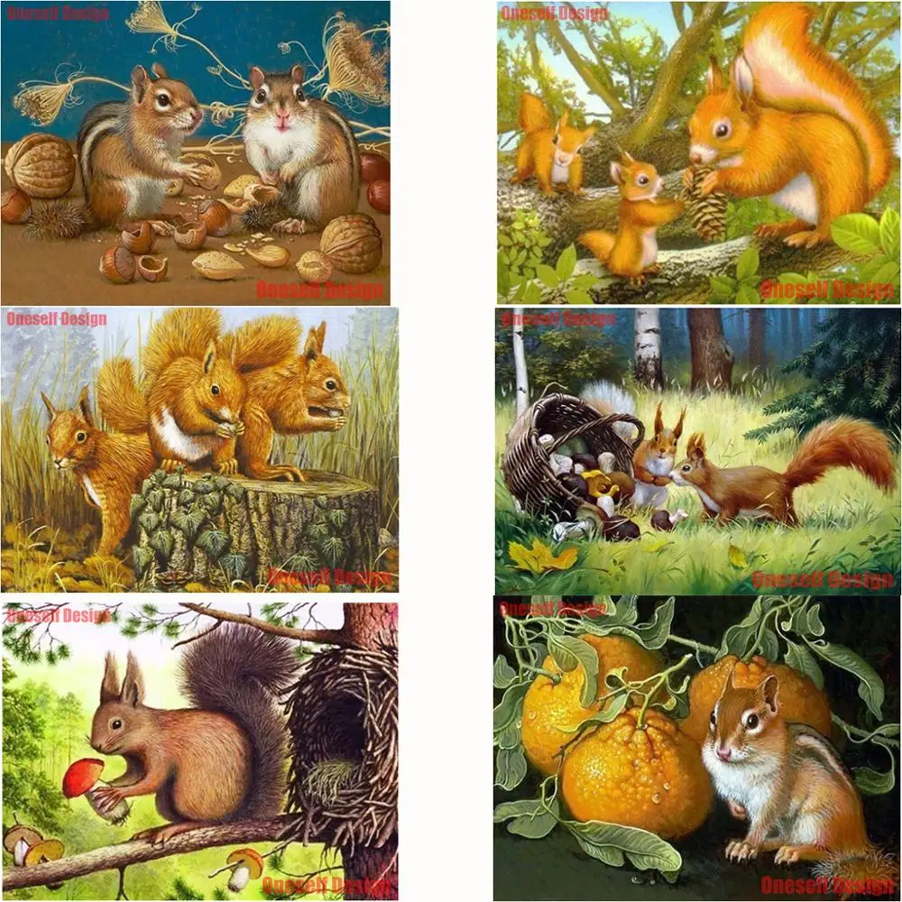 

5d diamond painting full set squirrel diy diamond embroidery full set animal rhinestone pictures decoration home wall sticker