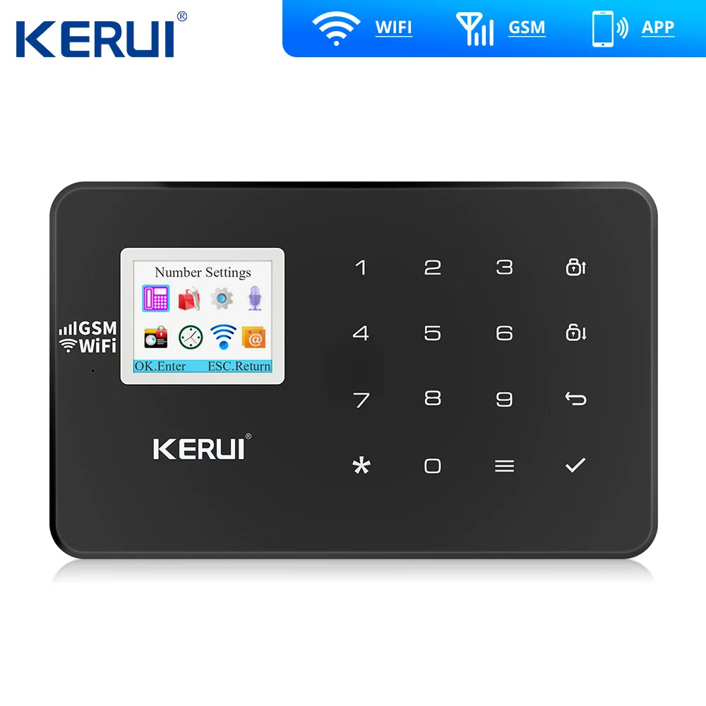 Обновленная W18 WI-FI GSM SMS APP домашней охранной ЖК-дисплей GSM SMS Сенсорный экран сигнализации Панель домашняя система охранной сигнализации IP WI-FI Камера