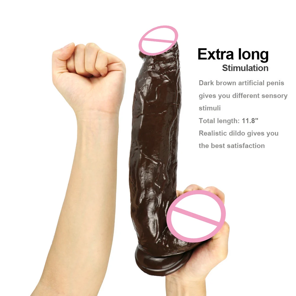 Анальный фаллоимитатор 11 8 дюйма коричневый мужской искусственный пенис лошадь