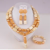 graceful white coral beads for nigerian wedding african jewelry coral beads set c42 03