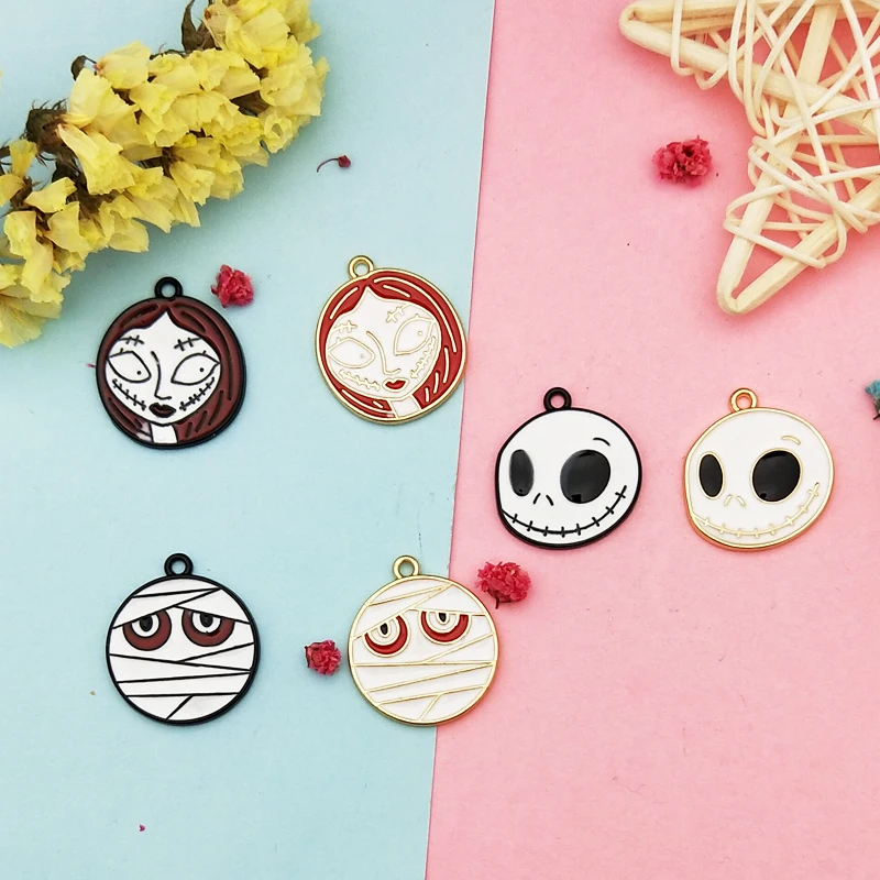 10 шт. эмалевые Подвески в виде милого черепа для мамы подвески сделай сам из