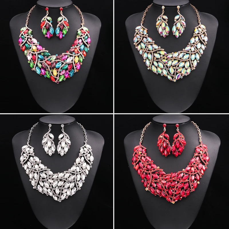 

Женский свадебный ювелирный набор, свадебная подвеска, колье в виде капель с кристаллами в форме туфли для невесты и подружки невесты Сваде...