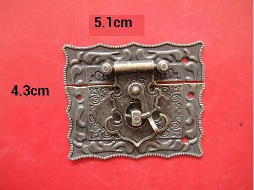 20 шт./лот 51*43 мм квадратные защелки из бронзового сплава застежка в стиле ретро