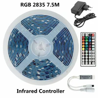 infrared controller led lights strip rgb 2835 eu plug 7 5m non waterproof night background decoration flexible luminous in home
